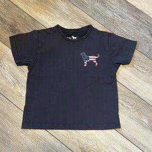 The Black Dog Navy T-Shirt with Patriotic Dog Design